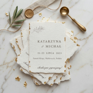 Zaproszenie Kolekcja Książęca: Złocony Dotyk